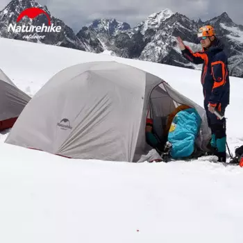 Naturehike Наружная палатка 3 человека 210T/ 20D силиконовая ткань двухслойная палатка для кемпинга Сверхлегкая Семейная Палатка алюминиевый шест
