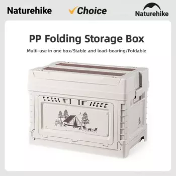 Naturehike Походный ящик для хранения большой емкости, 50 + 10 л, портативный складной ящик для путешествий, стол, багажник автомобиля, складной ящик для хранения из полипропилена