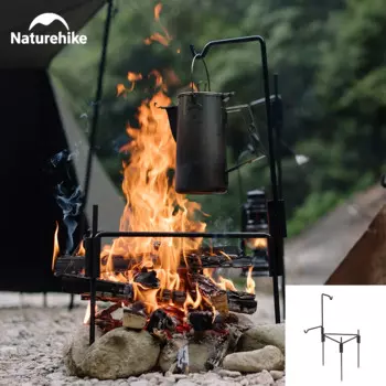 Naturehike Портативный железный штатив Регулируемая высота Стойка для барбекю кемпинг дрова легко сборка принадлежности для пикника