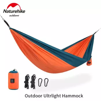 NatureHike Сверхлегкий гамак для кемпинга на 2 человека, палатка из полиэстера 340 т, уличный походный лес, охотничий гамак, вес подшипника 180 кг