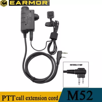 Наушники earmor ptt kenwood M52, военная гарнитура, тактическая связь, наушники Earmor MSA Sordin/3M Peltor