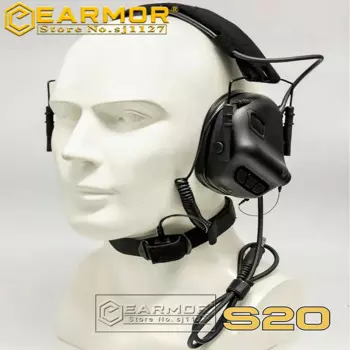 Наушники EARMOR S20, тактическая гарнитура, наушники для стрельбы, микрофон, ремешок для детской гарнитуры M32 и M32H