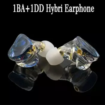 Наушники MMCX TD07 Hi-Res, гибридные Hi-Fi наушники 1BA + 1DD, мощная стереогарнитура, наушники DJ монитора на заказ