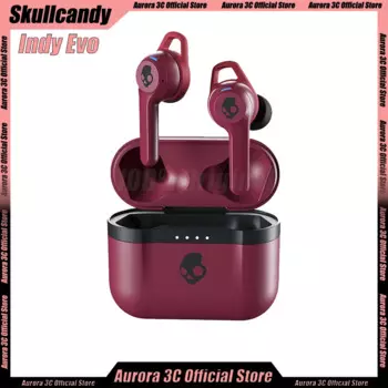 Наушники Skullcandy Indy Evo, беспроводные наушники Bluetooth, Симпатичные Hi-Fi наушники TWS с низкой задержкой, подвесные наушники, игровые наушники