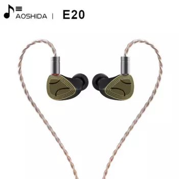 Наушники-вкладыши Aoshida E20, Hi-Fi наушники 10 мм с динамическим драйвером и покрытием из бериллия, диаметром 8 мм, с диафрагмой DLC