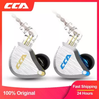 Наушники-вкладыши CCA C12, 5BA + 1DD, гибридные Hi-Fi наушники IEM, 12 драйверов, шумоизолирующие проводные стереонаушники для музыкантов