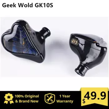 Наушники-вкладыши Geek Wold GK10S, Hi-Fi, 1BA + 2DD + 2PZT, проводные наушники, гибридная Музыкальная гарнитура с кабелем 0,78 2pin, IEM GK100 GK200