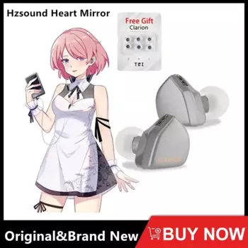 Наушники-вкладыши Hzsound с зеркальным покрытием, проводные Hi-Fi наушники с диафрагмой 10 мм, 2 контакта, Спортивная Музыкальная гарнитура для игр