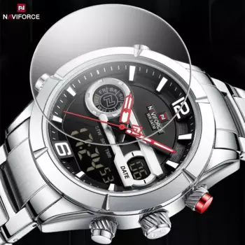 NAVIFORCE новые мужские часы из нержавеющей стали, лучший бренд, роскошные спортивные водонепроницаемые часы, хронограф, кварцевые наручные часы Relogio Masculino
