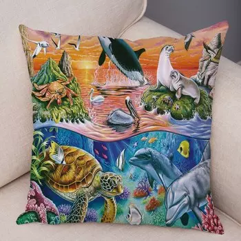 Наволочка BANXIAO с морскими животными