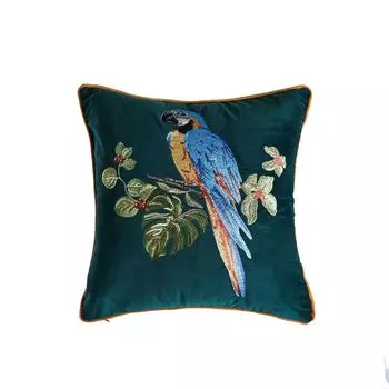Наволочка бархатная с вышивкой 45x45