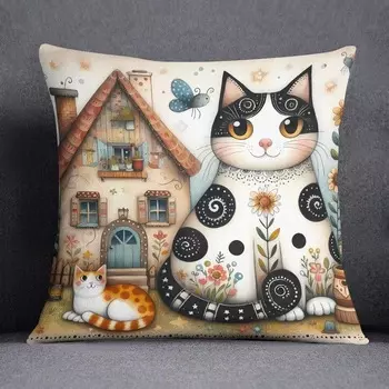 Наволочка Cartoon cat 40x40 см