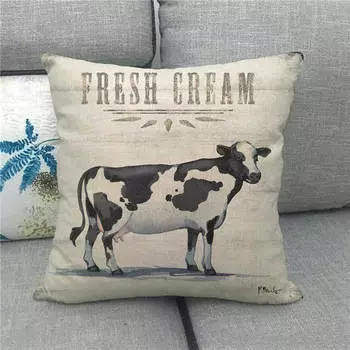 Наволочка для подушки 45x45 см полиэстер животные