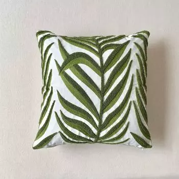 Наволочка из хлопка с вышивкой 45x45 см