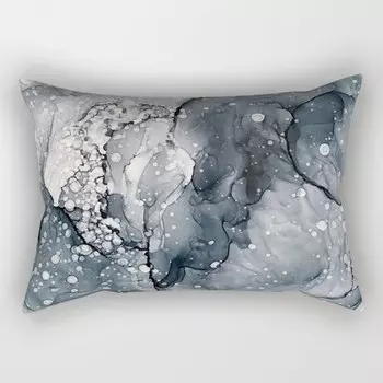 Наволочка из плюша с пейзажным принтом 40x60 см