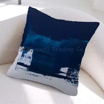 Наволочка MINISO синяя абстрактная