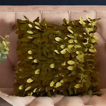 Наволочка с 3D вышивкой листьев, 11 цветов