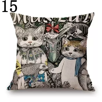 Наволочка Yuko Higuchi, кот, хлопок/полиэстер