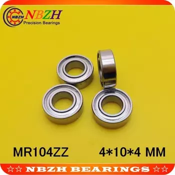 NBZH подшипник MR104 SMR104 Z SMR104ZZ X4ZZ L1040ZZ 4x10x4 мм Мини подшипник из нержавеющей стали 440Cmaterial 10 шт/Лот