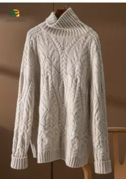 Не выдерживает осень-зима женский шикарный кашемировый свитер с высоким воротником вязаный свитер