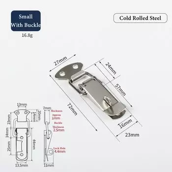 Небольшая пружинная Пряжка Duckbill, замок для ящиков, пряжка, деревянный ящик, металлический замок, безопасная Пряжка для деревянного ящика