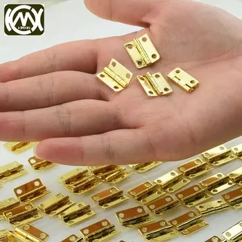 Небольшие металлические петли KIMXIN W172, в наличии, 50 шт., 4 отверстия, мини-петля, небольшая деревянная шкатулка, фурнитура для ювелирных изделий