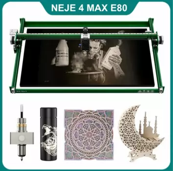 NEJE MAX 4 E80 120 вт DIY промышленный 4-осевой диодный лазерный гравер ЧПУ лазерный резак для гравировки металла деревообработки режущий инструмент