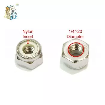 Нейлоновые контргайки JARBLUE 1/4"-18 3/8"-20 дюймов (10 шт.)