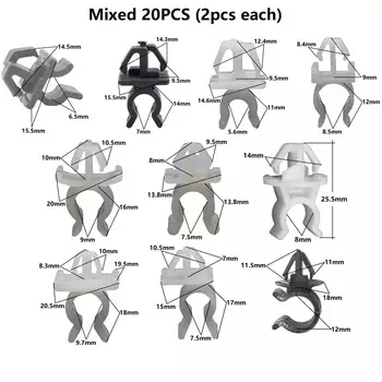 Нейлоновый Пластиковый Зажим Для Автозастежки, 20 Шт., Для Toyota Nissan Benz Hyundai Honda-фиксатор Опоры Капота