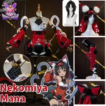 Nekomiya Mana Zenless Zone Zero Nekomata Косплей Костюм Парик Униформа Хвост Леггинсы Потрясающие Хары Хэллоуин Вечеринка для Женщин Реквизит