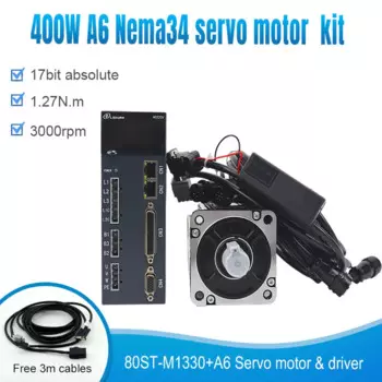 Nema34 80 мм 400 Вт 3000 Нм об/мин 17 Бит Комплект драйвера серводвигателя абсолютного Bldc для ЧПУ маршрутизатора системы серводвигателя переменного тока