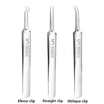 Немецкий ультратонкий номер. 5-ячеечный зажим для прыщей, угрей, пинцет для салона красоты, специальный инструмент для соскабливания и закрытия артефактов, игла от прыщей