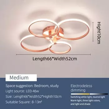 NEO Gleam Розовая золотая люстра