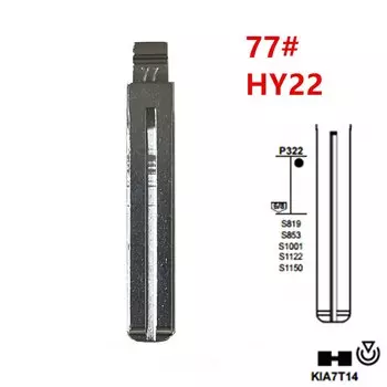 Необрезанный металлический ключ-пустой 77 # HY22 TOY40 TOY48 для Hyundai Kia Lexus Toyota Key Blade для KD Keydiy Xhorse VVDI пульты универсальные