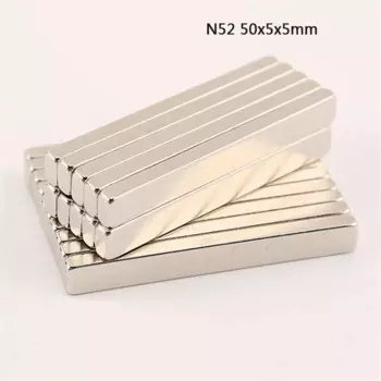 Неодимовый магнит N52, 50x5x5 мм, 10 ~ 100 шт.