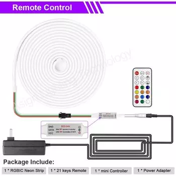 Неоновая светодиодная лента RGBIC Asign 1 м