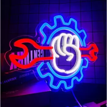 Неоновая вывеска BMAD "Регулируемый гаечный ключ"