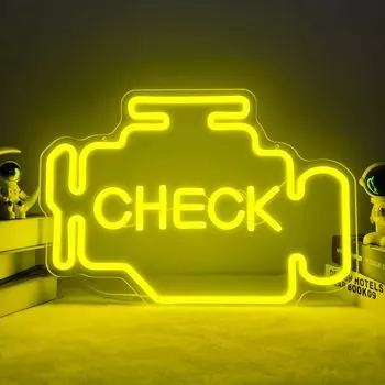 Неоновая вывеска Check Engine Heliwey