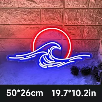 Неоновая вывеска HDJSIGN Mountain and Sun