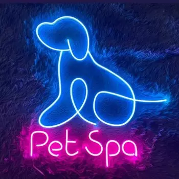 Неоновая вывеска Heliwey для зоомагазина