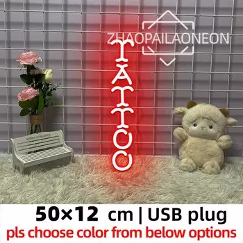 Неоновая вывеска ZHAOPAILAO NEON для тату студии