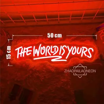 Неоновая вывеска ZHAOPAILAO NEON «Мир — это дела»