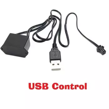 Неоновые светодиодные полосы для внутреннего освещения автомобиля, привод для сигарет, провод управления, USB-накопитель, адаптер, контроллер, автомобильная светодиодная лента