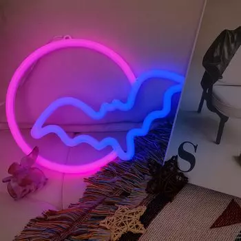 Неоновые вывески AHFECTNY Луна Летучая Мышь