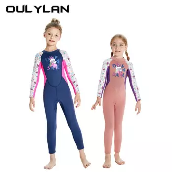 Неопреновый гидрокостюм Oulylan 2,5 мм, Детские Молодежные плотные теплые купальники, костюм для серфинга и дайвинга, Детские гидрокостюмы для подводного плавания