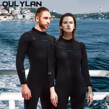 Неопреновый гидрокостюм Oulylan 5 мм для мужчин и женщин, для глубокого подводного плавания, Сноркелинга, утолщенный теплый гидрокостюм, для плавания, каякинга, костюмы для серфинга
