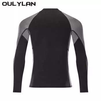 Неопреновый гидрокостюм Oulylan, комплект для плавания, подводного плавания, с длинными рукавами и молнией спереди, гидрокостюмы 2 мм