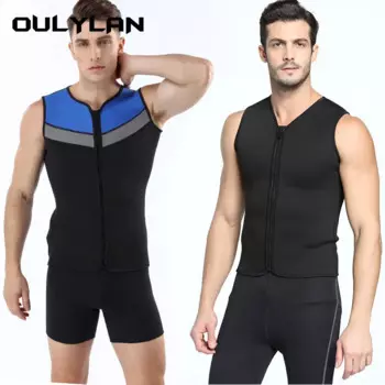 Неопреновый жилет Oulylan, куртка без рукавов для серфинга, 3 мм, гидрокостюм, костюмы для подводного плавания, гидрокостюмы, топ для мужчин и женщин, жилет для водных видов спорта и дайвинга