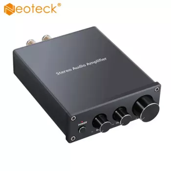 Neoteck 2-канальный стерео аудио усилитель, мини Hi-Fi Класс D Интегрированный усилитель цифровой усилитель мощности с тройным управлением 50 Вт