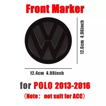 Неразрушающий глянцевый черный значок на переднюю решетку, эмблема задней крышки багажника, логотип для Volkswagen VW POLO 2013-2016 Golf 7, 5 8 2014-2023
